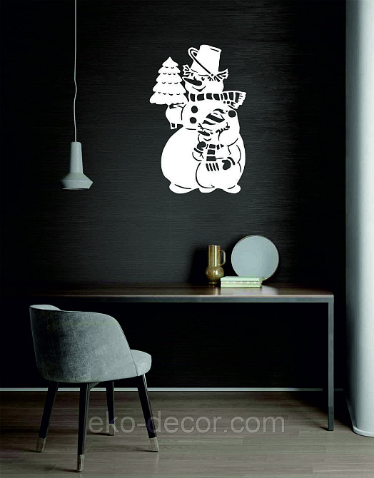 Декоративне настінне Панно «Сніговик», Декор на стену Київ - фото 4