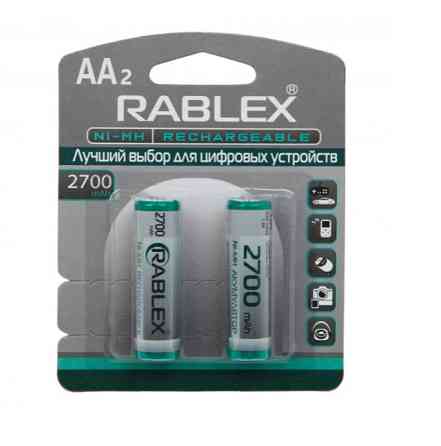 Акумулятори RABLEX HR6 RB-2700 ( 1.2V / 2700 mAh / Ni-MH / AA / блістер / 2 шт.) Київ