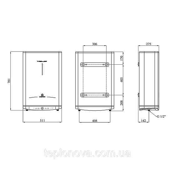 Водонагрівач Ariston Velis Tech 50 EU з мокрим ТЕНом 3100917 Чернівці