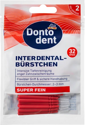 Dontodent Interdentalbürsten rot 0,4 mm ISO 2, 32 St Донтодент Міжзубні щітки Львів