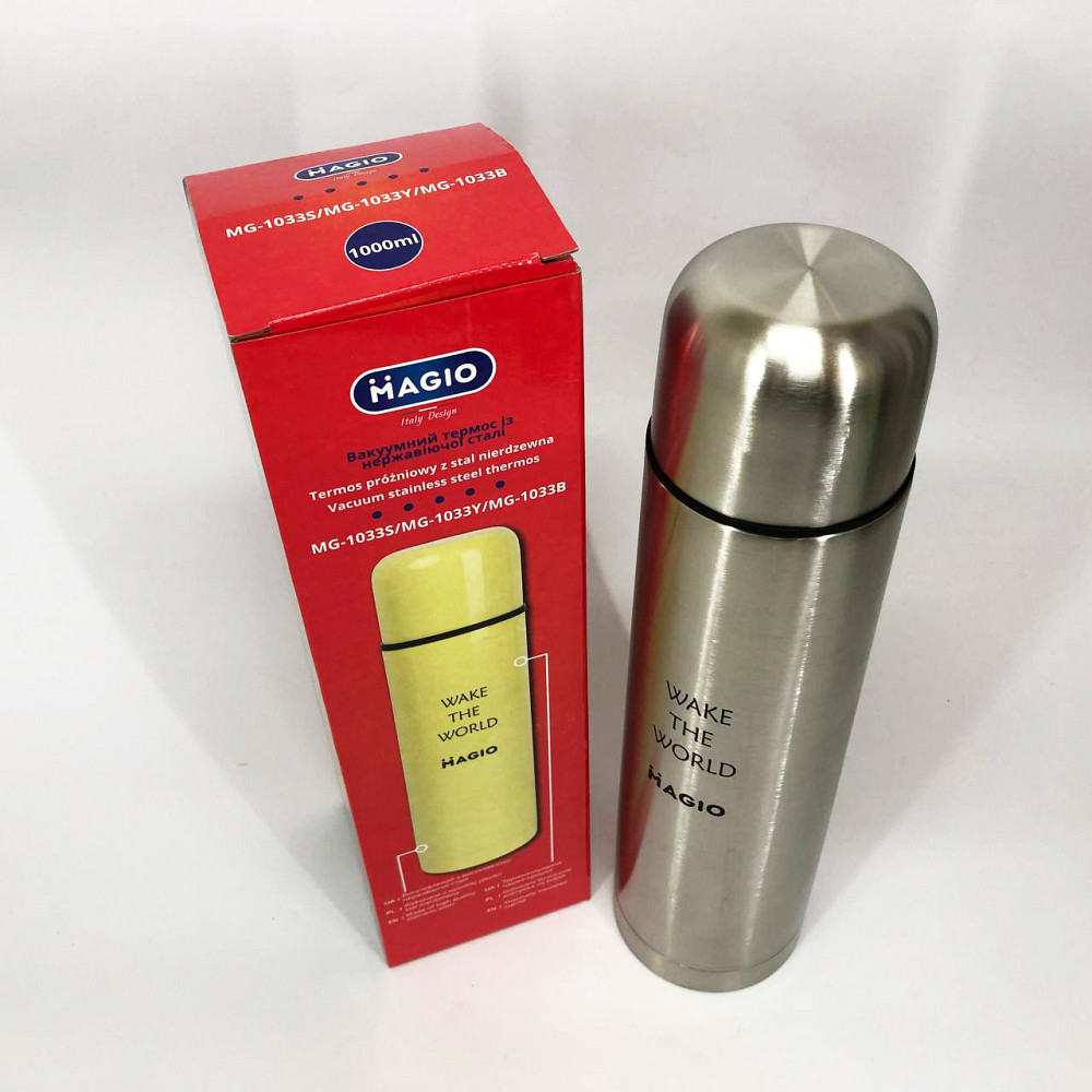 Класичний термос для чаю і кави MAGIO MG-1033S 1 л, Термос для гарячого чаю Термоконтейнер напоїв VB-49 Львів - фото 6