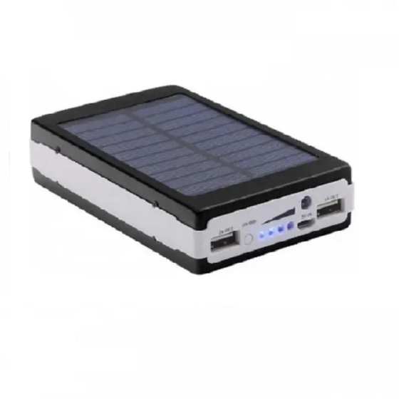 Повербанк з сонячною батареєю UN-3102 40000mAh: зовнішній акумулятор з LED ліхтарем, 2xUSB та Micro-USB Одеса