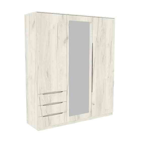 Шкаф Дельта 2, Дуб Крафт Білий, 1800х550х2100 Львов