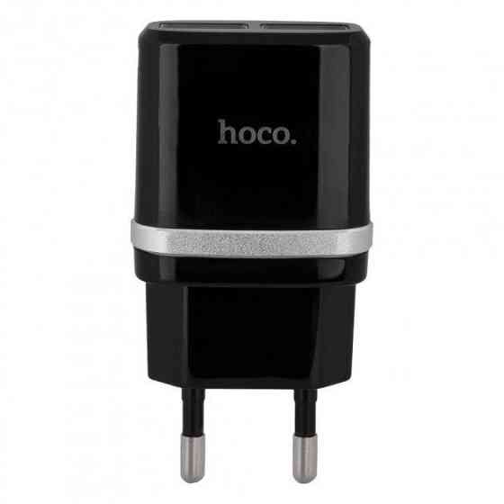 Зарядное устройство HOCO C12 с двумя USB, черное Киев
