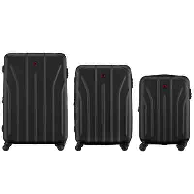 Набор чемоданов Wenger Oryson 3 в 1 (S,M,L) пластик, 4 колеса, чорний (653171) Винница
