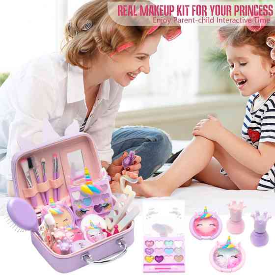 Набор детской косметики Princess Toy 25 предмета в чемодане с  єдинорогом фиолетовий Киев