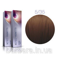 5/35 Краска для волос  Wella Illumina Сolor 5/35  светло-коричневый золотисто-махагоновый Киев - изображение 2