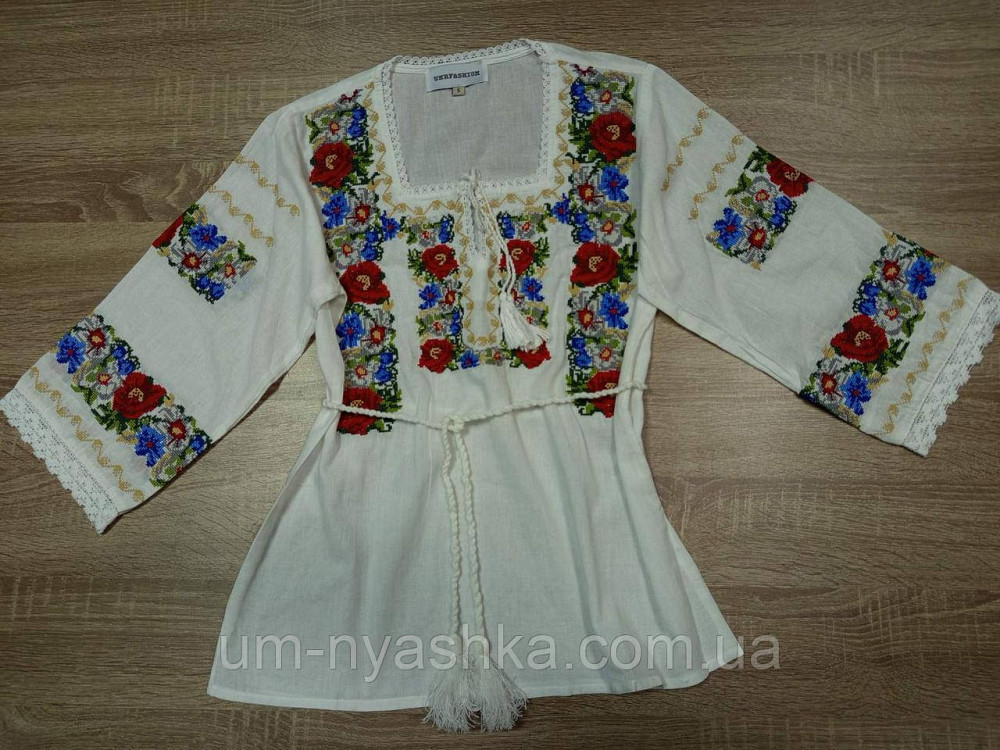 Жіноча лляна вишиванка "Маки" Кривий Ріг - фото 2