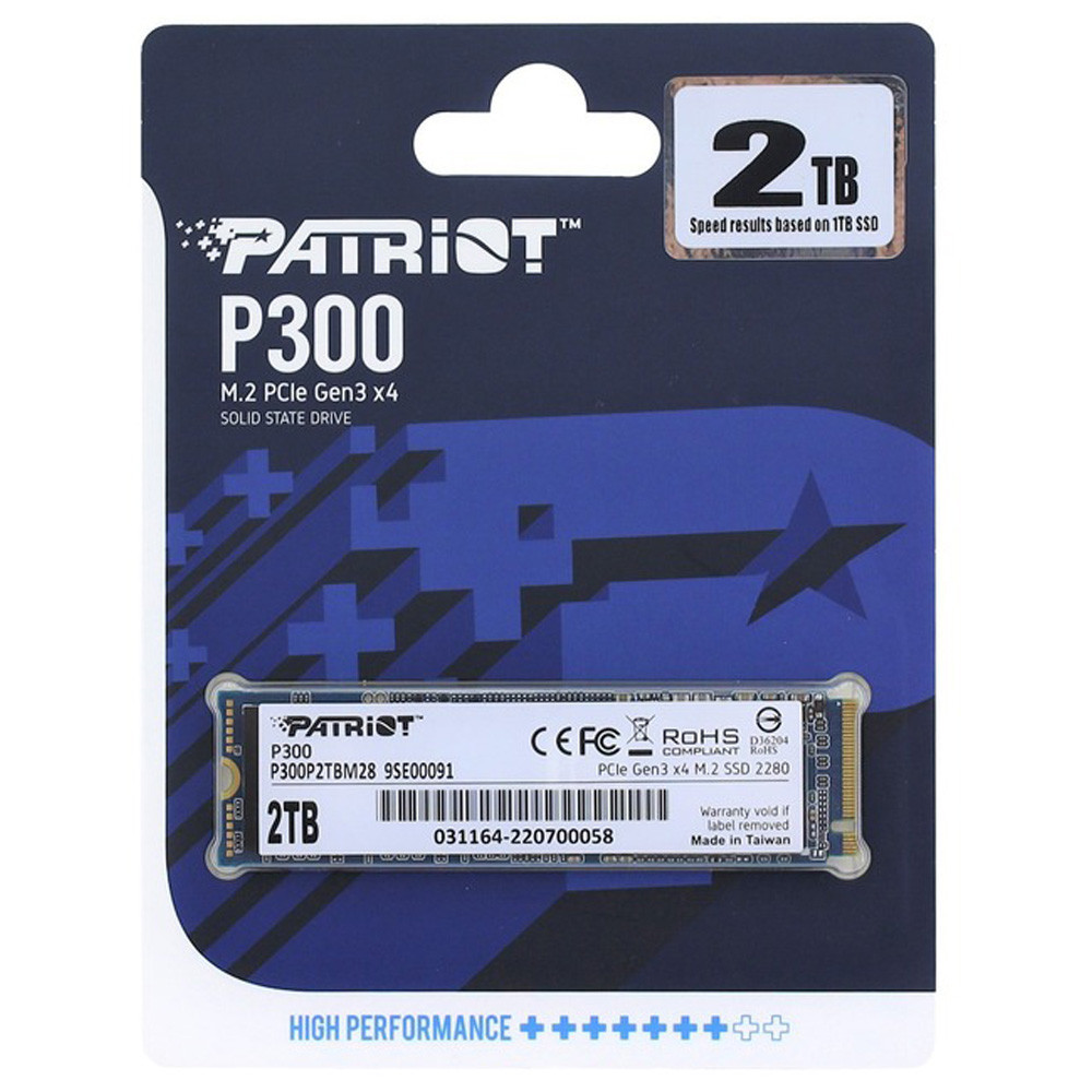 Накопичувач SSD M.2 Patriot P300 2TB NVMe 2280 PCIe 3.0x4 3D NAND TLC Киев - изображение 2