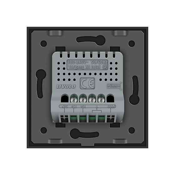 LIVOLO Розумний сенсорний ЕС вимикач 2 сенсори LIVOLO чорний матове скло Коломыя