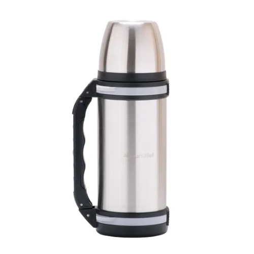 Термос 1000мл з ручкою та ремінцем нержавіюча сталь KAMILLE 2090 Житомир - изображение 4