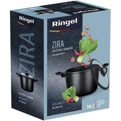 Кастрюля Ringel Zira з кришкою висока 3.5 л (RG-21006-20h) Винница - изображение 5