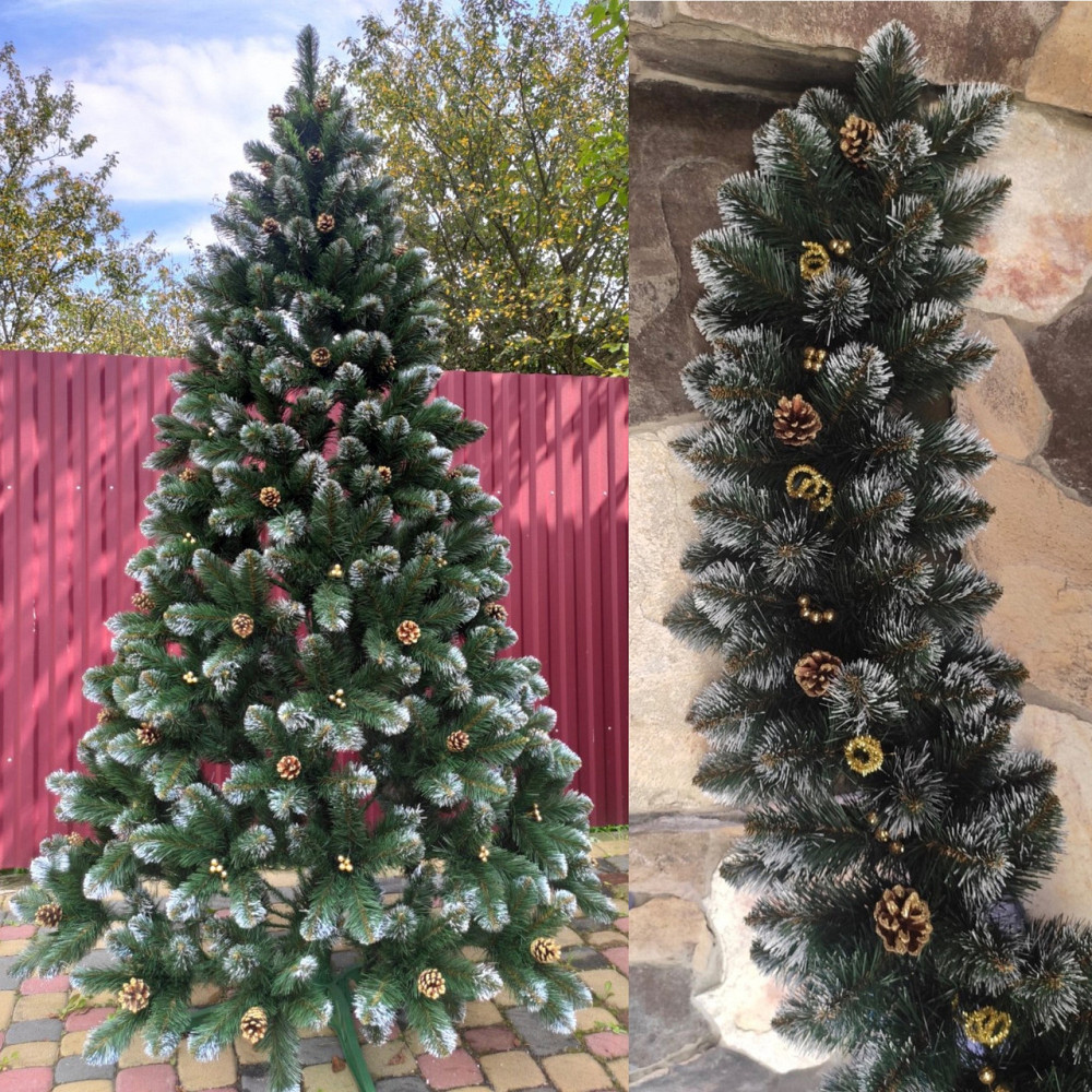 Елка искусственная новогодняя «Кармен золото» с шишками и жемчугом 1.5 / 1.8 / 2 / 2.2 м 2.2 Киев - изображение 9