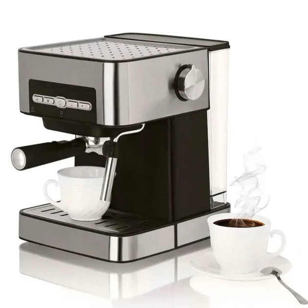 Кавомашина напівавтоматична універсальна Crownberg CB-1566 1000Вт з капучинатором HX-73 Івано-Франківськ - фото 1