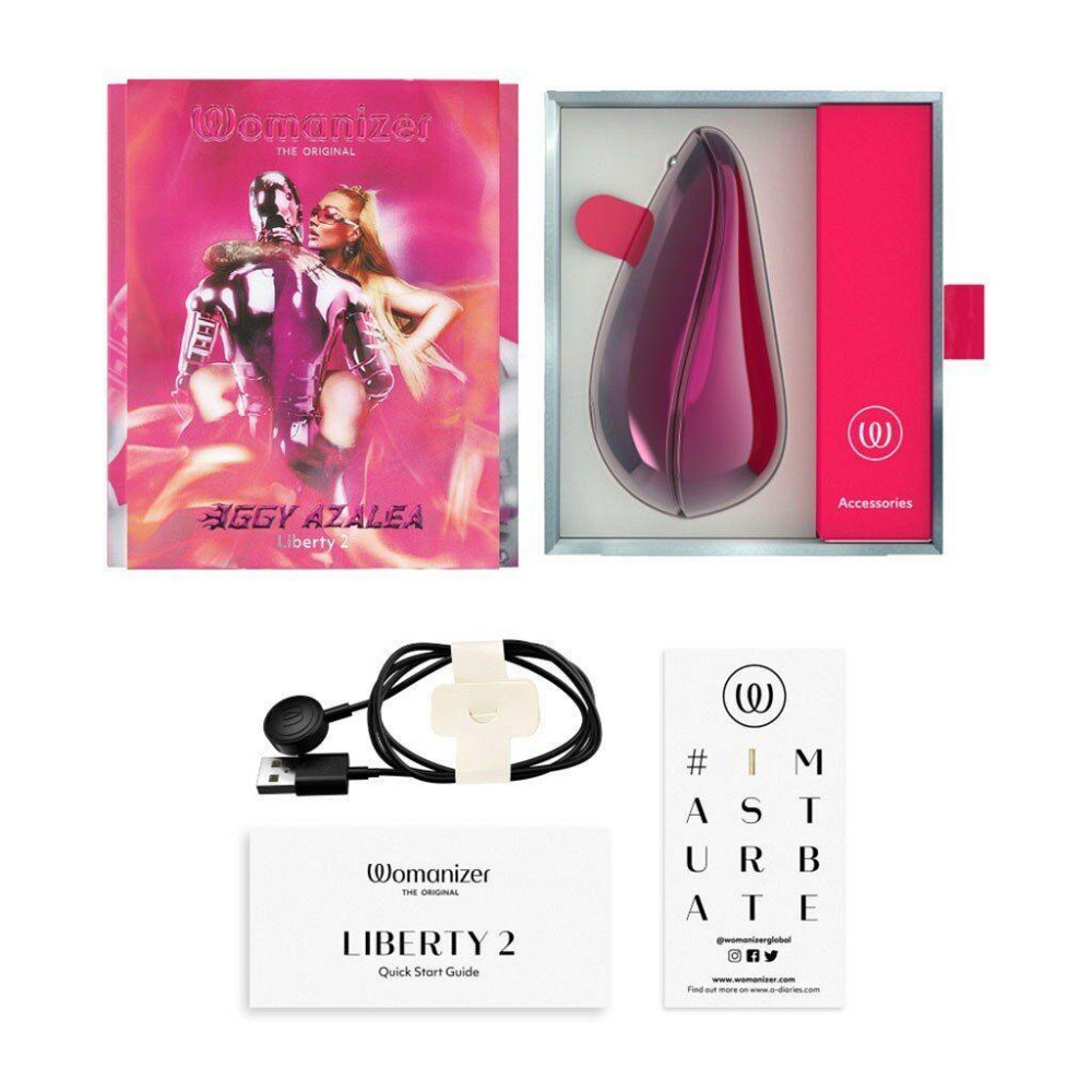 Вакуумный клиторальный стимулятор Womanizer Liberty 2 Iggy, 8 режимов, магнитная крышечка Sex Aura Киев - изображение 8