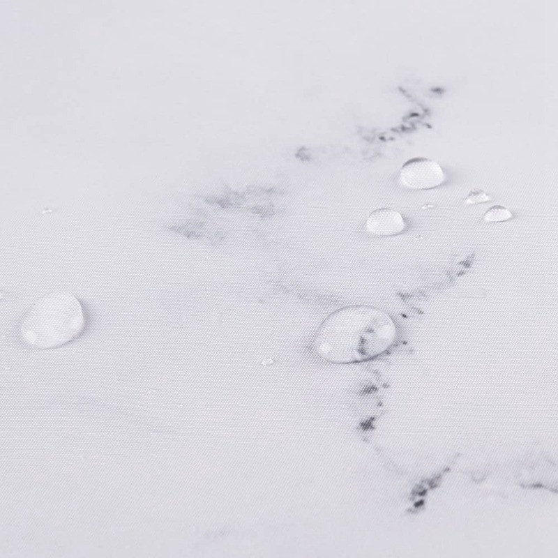 Шторка для ванной и душа с кольцами 180x180 см водостойкая, шторка для ванной комнаты с крючками,цвет белый гранит Каменец-Подольский - изображение 6