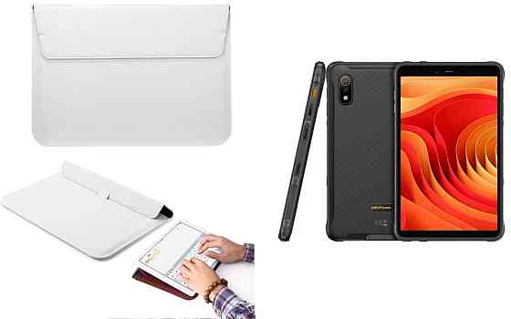 Чехол-конверт VitoCase для Ulefone Armor Pad Lite, с функцией подставки для планшета Черный Белый Киев