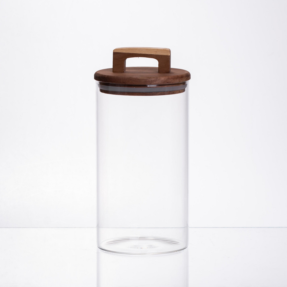 Yiwu банка для сипучих продуктів з бамбуковою кришкою 1.2 л 64486-67 Коломыя - изображение 3