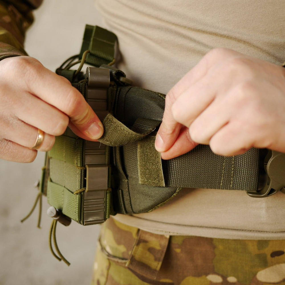 Військовий РПС олива із стрічками молле R-1 розвантажувальний пояс без ремінів рпс із стрічками матеріал Cordura     WAR Львів - фото 6
