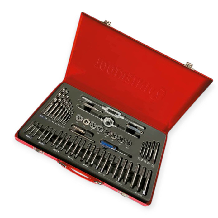 Набор плашек и метчиков 52 шт M3-M12 кейс металл. Мукачево - изображение 1