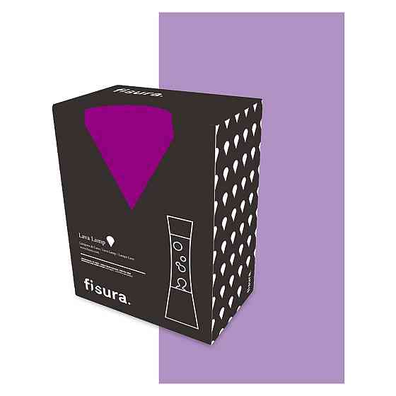 Лава-лампа настільна лампа Fisura фіолетова 11x11x39.5 см E27 25W метал скло запасна лампа ретро з кнопковим вимикачем 220В Київ
