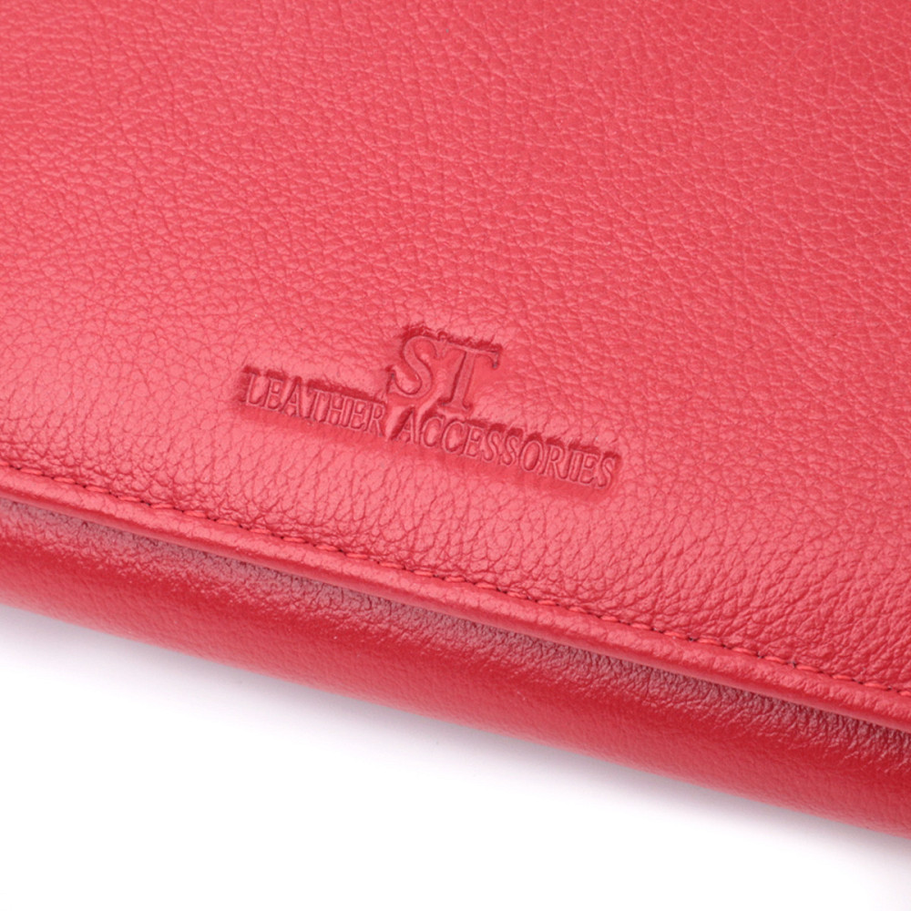 Класичний жіночий гаманець із натуральної шкіри ST Leather 22675 Червоний Київ - фото 9