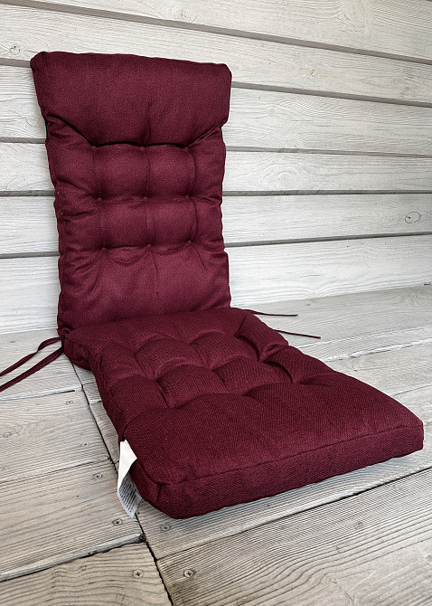 Подушка для стільців (40x120х4 см) подвійна Decorator Мальмо колір бордовий 84-171 Київ - фото 4