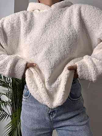 Жіноча тепла плюшева худі з вушками турецьке м'яке хутро Біле Одеса