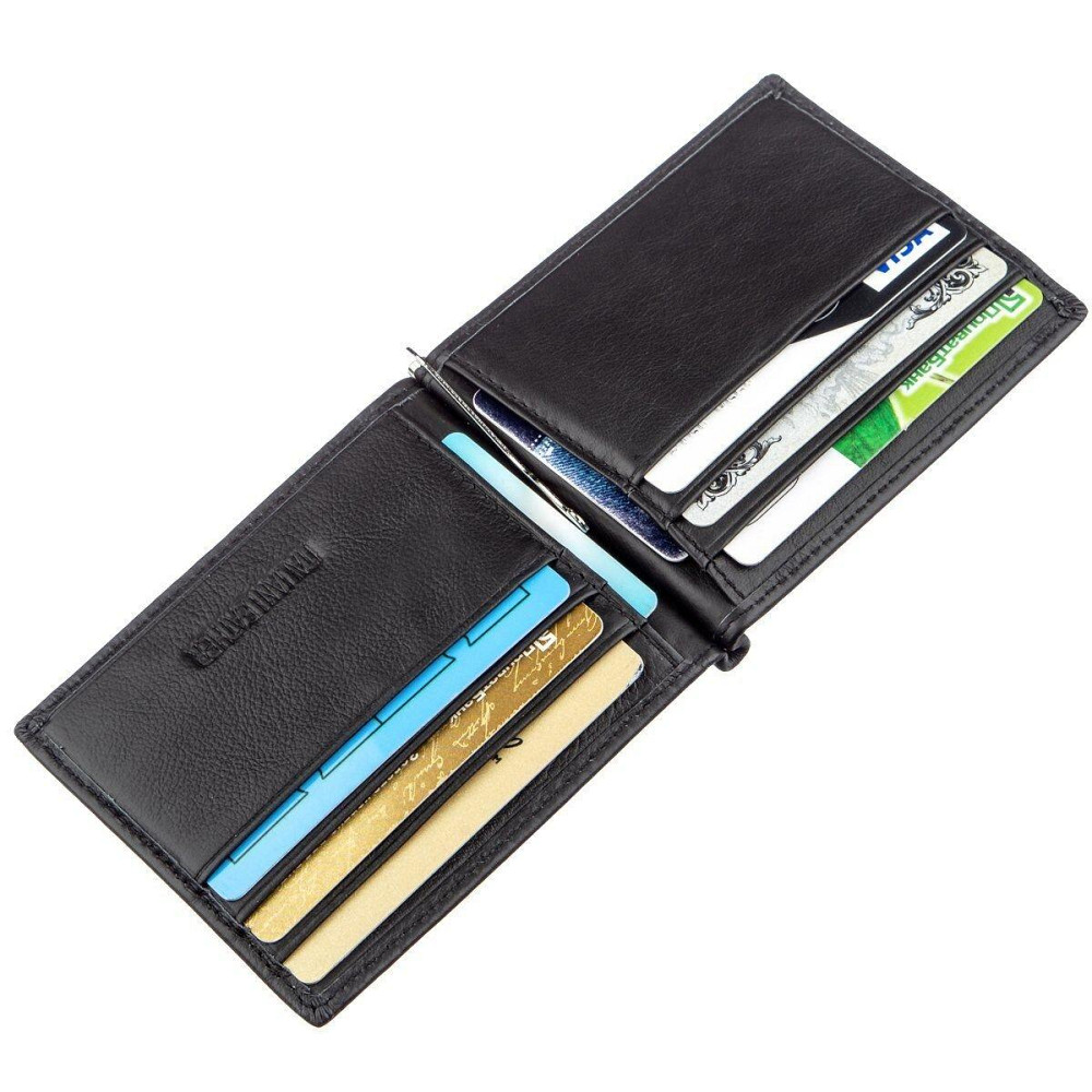 Затискач з монетницьою на блискавки ST Leather 18948 Чорний Київ - фото 5