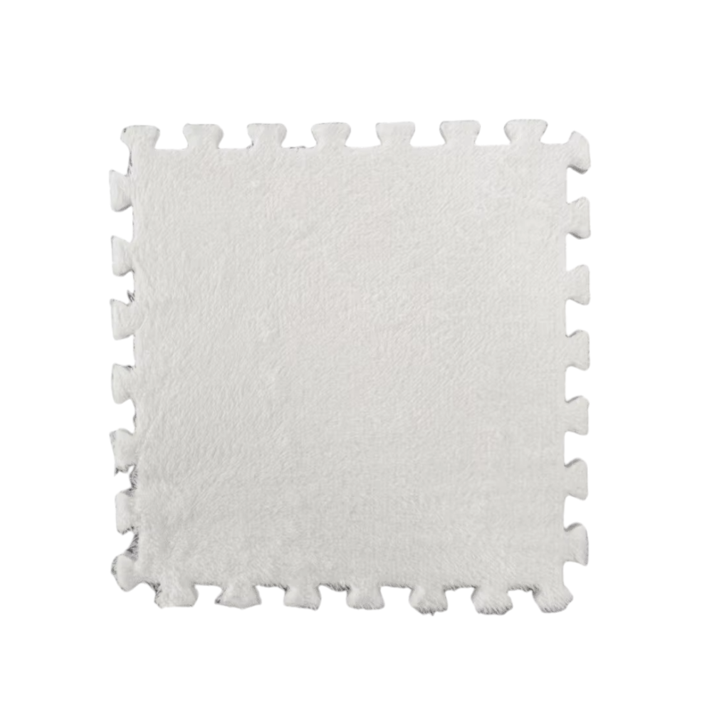 Пазл килимок 60х90см м'який плюшевий термокилим,6 пазлів тепла підлога, термоковрик дитячий для дому, в дитячу один колір білий Кам'янець-Подільський - фото 4