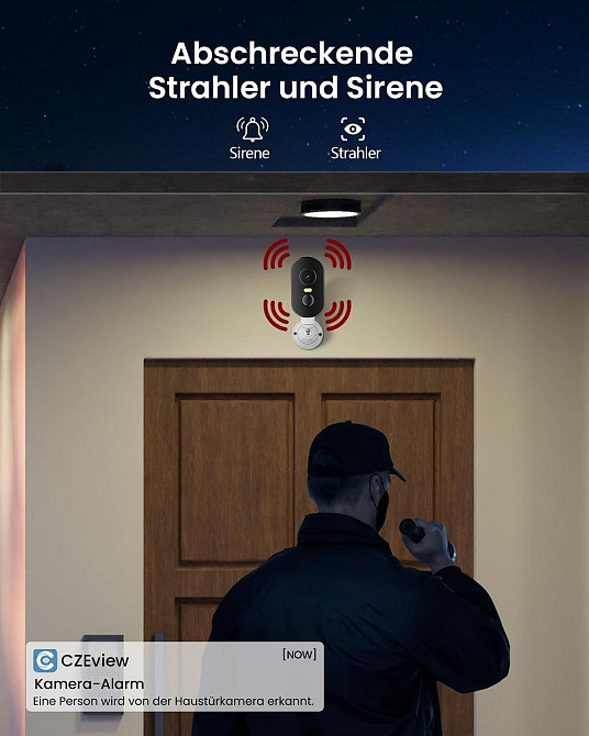 Вулична камера відеоспостереження WiFi бездротова з акумулятором 2K 3MP IP65 виявлення руху нічне бачення двосторонній звук Київ - фото 6