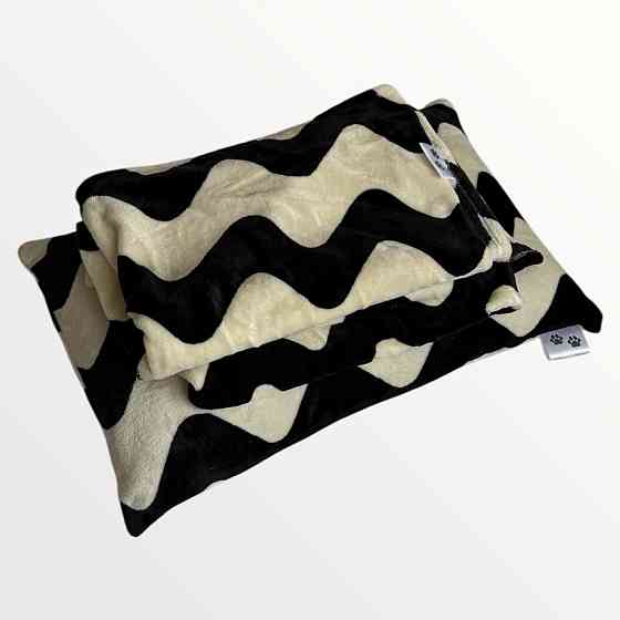 Ecotton Плед Ecotton For Pets 110х70 дорожній для тварин Zig-Zag чорно-білий Коломия