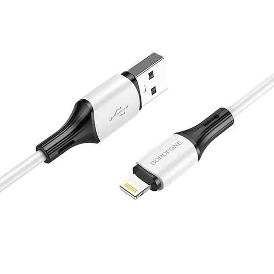 Кабель Type-C - Lightning BOROFONE BX79 3A 20W 1m силиконовый силиконовые разъемы цвет белый BX79PDLW Одесса