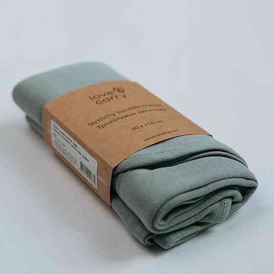 Легкий плед/Трикотажна пелюшка сірувато-зелений Київ