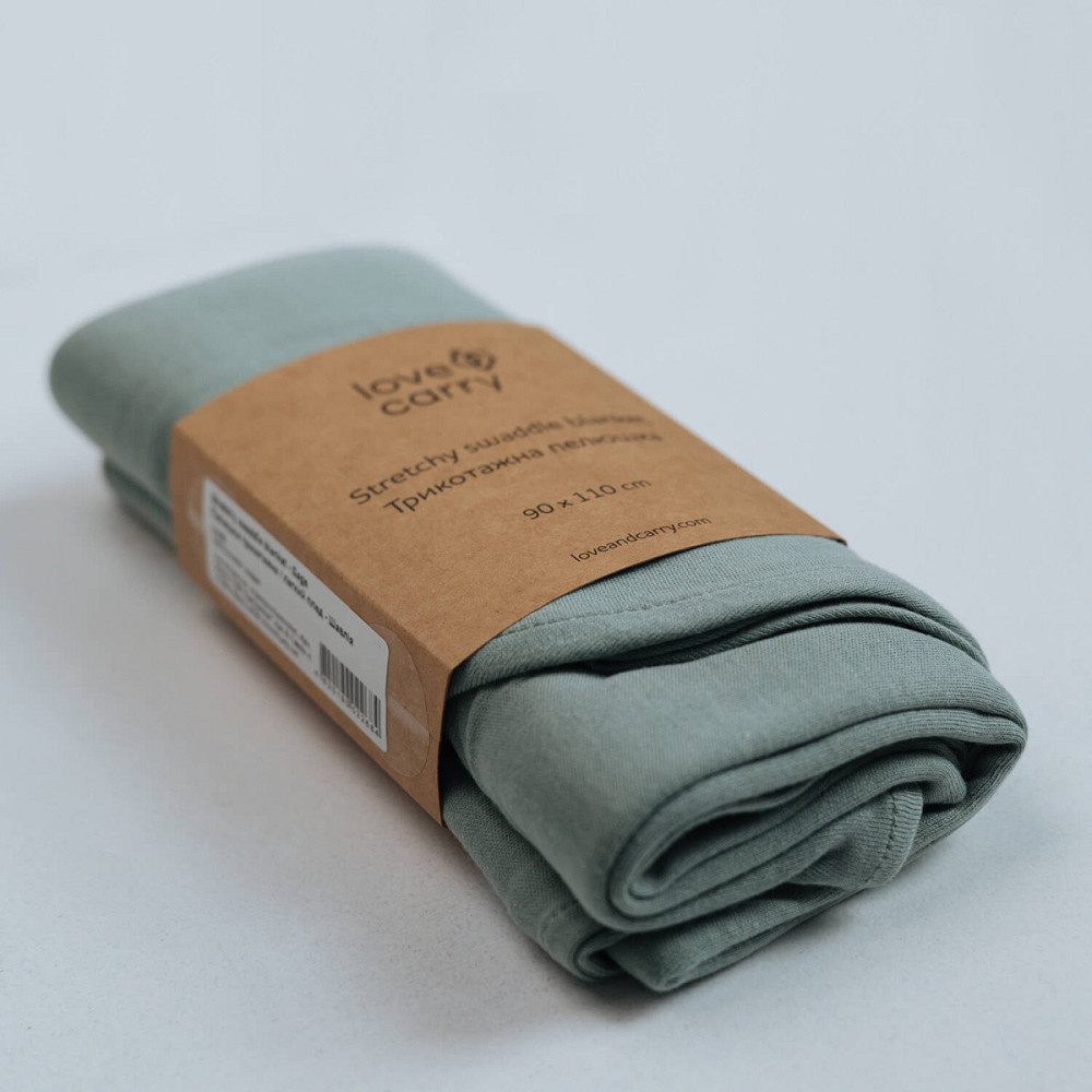 Легкий плед / Трикотажная пеленка серовато-зелёный Киев - изображение 3