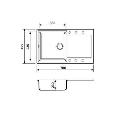 Мойка кухонная Adamant Horizon чорний (1824296101503) Вінниця