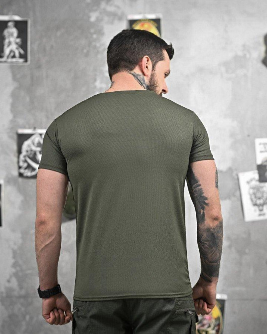 Тактична потоотводна футболка NECRON ЗСУ олива ДЛ6378 Одесса - изображение 3