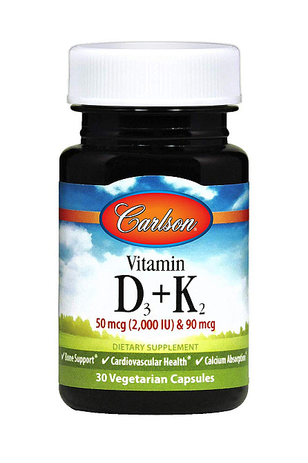 Вітамін D3 і K2 (Vitamin D3 + K2) 30 капсул Київ - фото 1