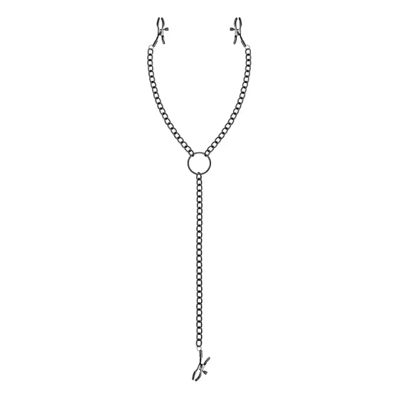 Затискачі для сосків та клітору Bedroom Fantasies Nipple & Clit l Clamps - Black Львов