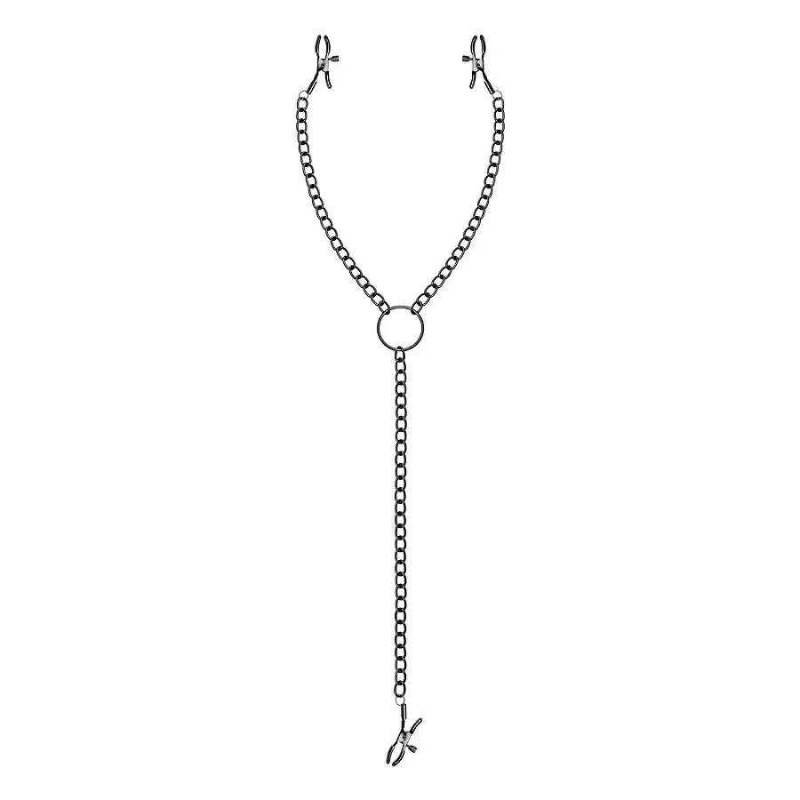 Затискачі для сосків та клітору Bedroom Fantasies Nipple & Clit l Clamps - Black Львів - фото 1