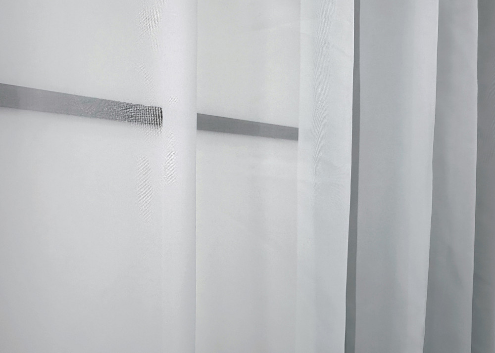 Тюль на люверсах VR-Textil н101 Шифон однотонний Білий 280х170 см (47-009) Київ - фото 4