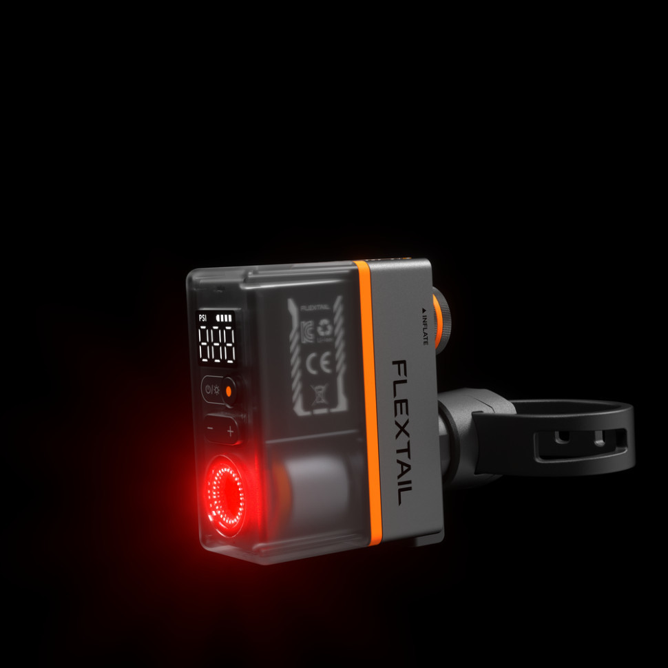 Мини насос-задняя велосипедная фара Flextail Tiny Tire Pump ACS Черный Винница - изображение 7