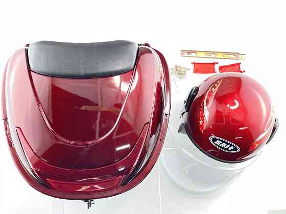 Кофр пластиковий червоний (неломайка) (з шоломом інтеграл) EVO Київ