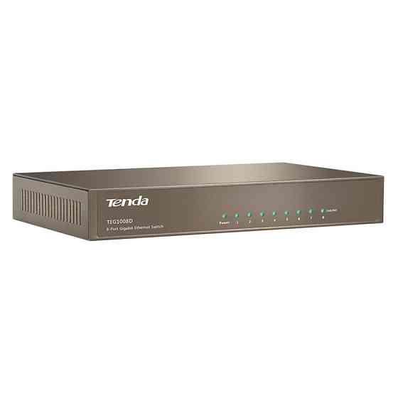 Комутатор TENDA TEG1008D 8port 10/100/1000 BaseTX, desktop, метал Вінниця