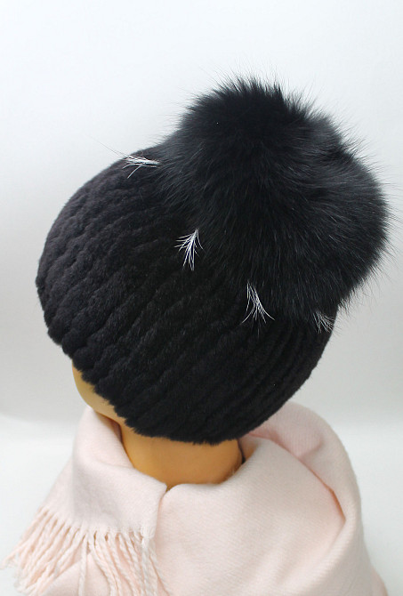 Шапка меховая женская бон Джина Rex Черный Харьков - изображение 4