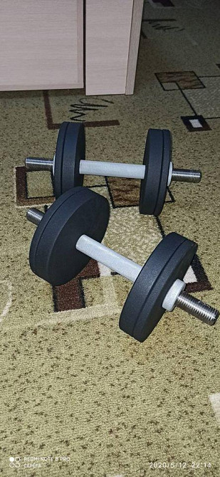 Гантели наборные 2 по 16 кг Гантели, гири, штанги и диски металлические с порошковой покраской Киев - изображение 4