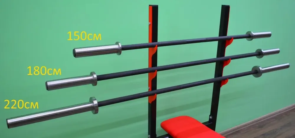 Гриф олімпійський 2.2 м з діаметром 50 мм до 200 кг вагою 18 кг Гантелі, гирі, штанги та диски воронований Київ - фото 1