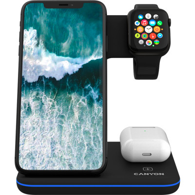 Зарядное устройство Canyon 3in1 Wireless charger (CNS-WCS303B) Винница - изображение 2