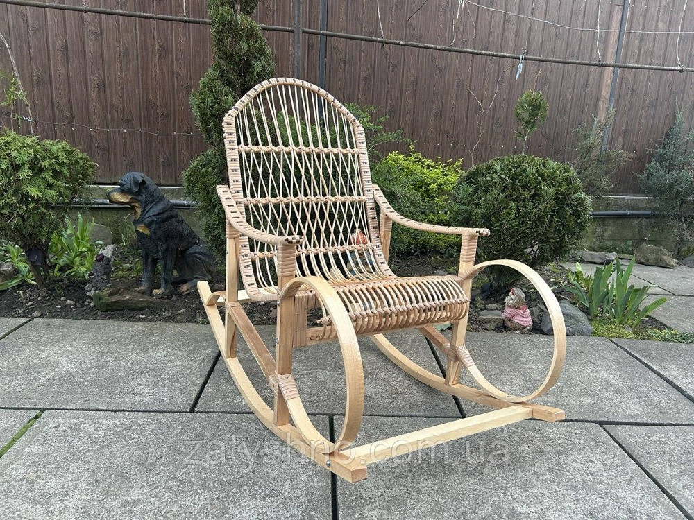 Крісло гойдалка плетена з лози Київ - фото 9