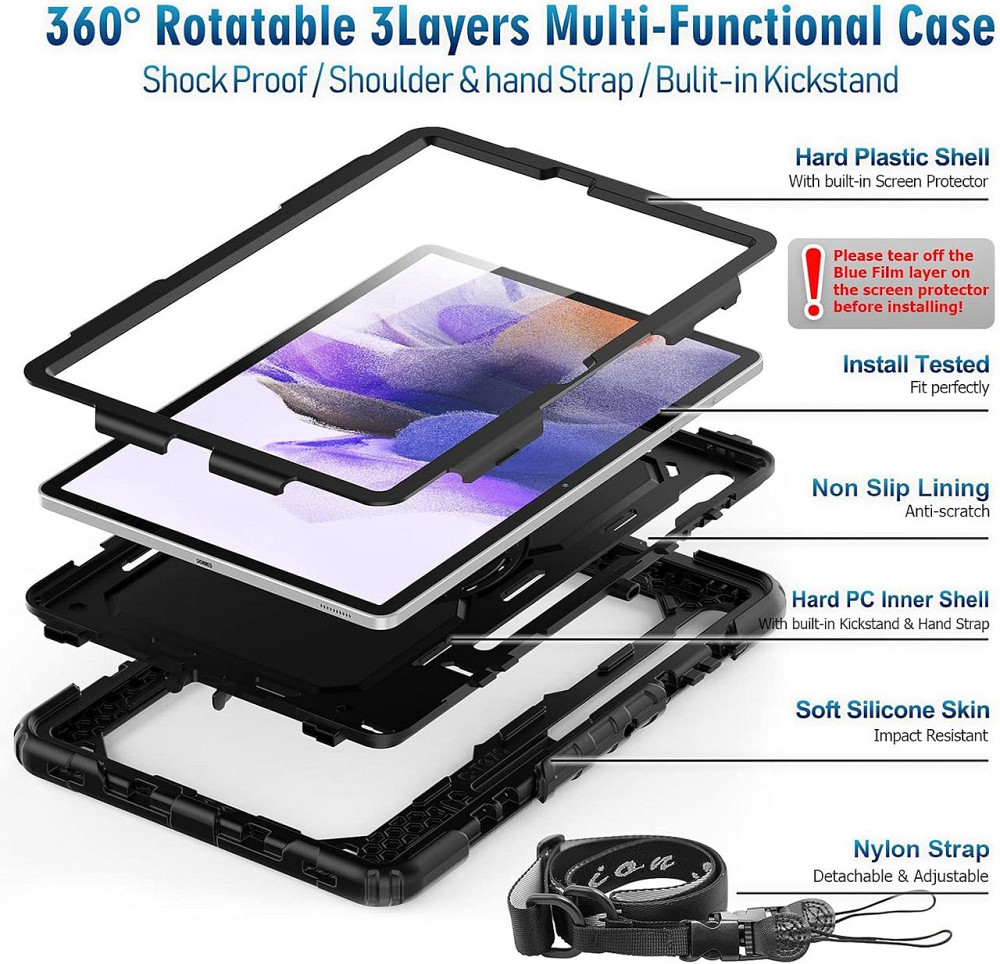 Фірмовий протиударний чохол Timecity на Samsung Galaxy Tab S7 FE/S7+/S8+ 12.4" Дніпро - фото 7